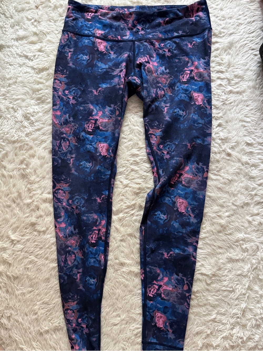 lululemon athletica Navy & Pink Marble-Print High-Rise Leggings